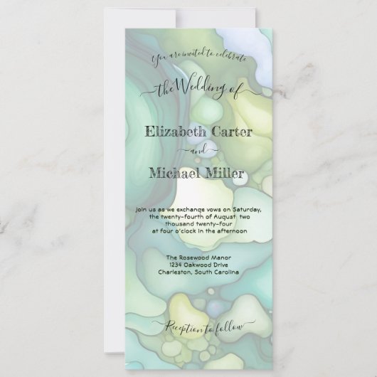 Invitation Emerald Dream : Le minimalisme d'élégance Mariage  (Devant)