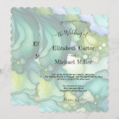 Invitation Emerald Dream : Le minimalisme d'élégance Mariage  (Devant / Derrière)