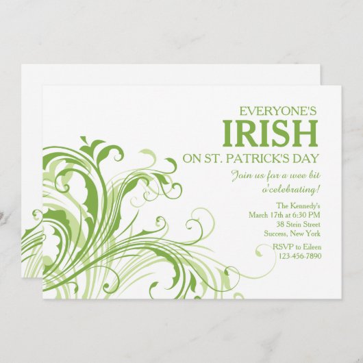 Invitation Emerald Ferns (Devant / Derrière)