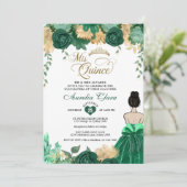 Invitation Emerald Floral Princess Mis Quince Quinceañera (Debout devant)