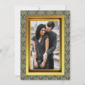 Invitation Emerald & Gold Art Déco Mariage (Dos)