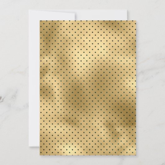 Invitation Emerald Gold Foil Lace Mariage musulman islamique (Dos)