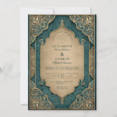 Invitation Emerald Gold Islamic Wedding (Devant)