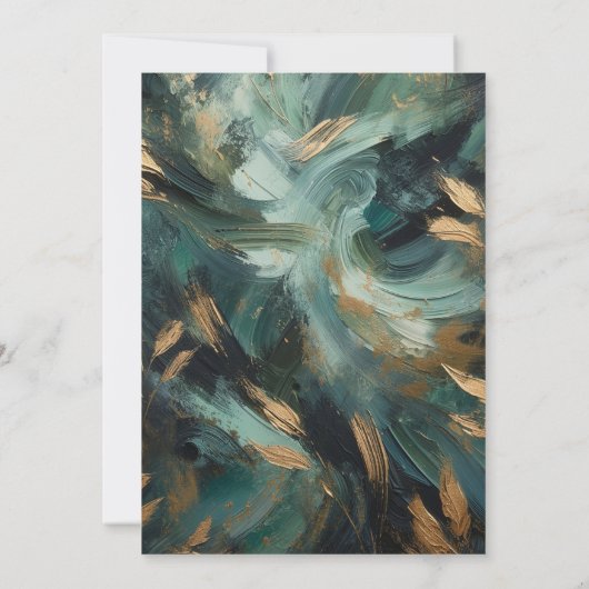 Invitation Emerald & Gold Love & Commitment Ceremony (Dos)