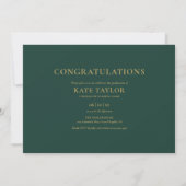 Invitation Emerald Gold RN Nursing 3 Photo Graduation Party (Dos)