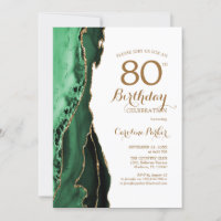Emerald Green Agate Or 80e anniversaire