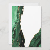 Invitation Emerald Green Agate Or Blanc 90e anniversaire (Dos)