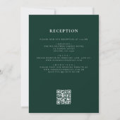 Invitation Emerald Green All in One QR Code Mariage (Dos)