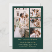 Invitation Emerald Green All In One QR Code Mariage photo (Devant)