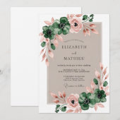 Invitation Emerald Green Alluring Botanical Wedding (Devant / Derrière)