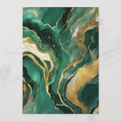 Invitation Emerald Green and Gold Agate Marble Luxury Wedding (Dos)