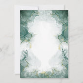 Invitation Emerald Green Aquarelle Mariage moderne (Dos)