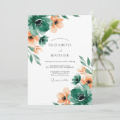 Invitation Emerald Green Artistic Spring Wedding (Debout devant)