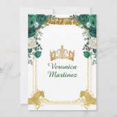 Invitation Emerald Green Boots Espagnol Or 15 Años Anniversai (Dos)