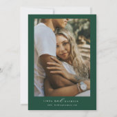 Invitation Emerald Green botanical crest monogram wedding (Dos)