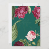 Invitation Emerald Green Bourgogne Dusty Rose Mariage (Dos)