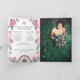 Invitation Emerald Green Charro Quinceanera Ajouter photo
