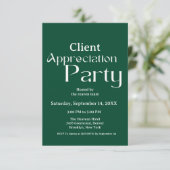 Invitation Emerald green client remerciement (Debout devant)
