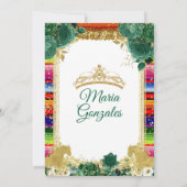 Invitation Emerald Green Colorful Mis Quince 15 Anos Parties  (Dos)