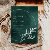 Invitation Emerald Green Elegant Green Mariage