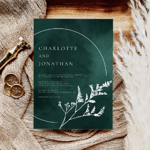 Invitation Emerald Green Elegant Green Mariage