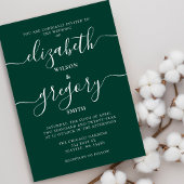 Invitation Emerald Green Élégant Mariage moderne