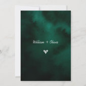 Invitation Emerald Green Elegant moderne minimaliste Mariage (Dos)