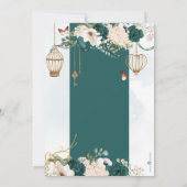 Invitation Emerald Green Élégante Fête des mariées de jardin (Dos)