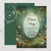 Invitation Emerald Green Enchanted Forest (Devant / Derrière)