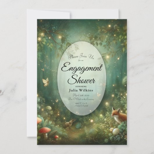 Invitation Emerald Green Enchanted Forest (Devant)