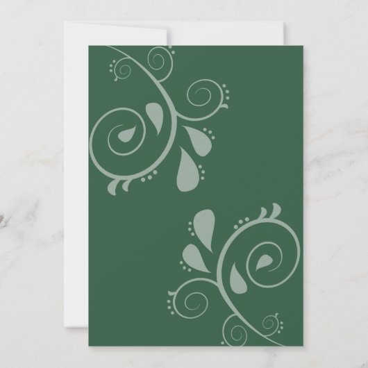 Invitation Emerald Green Enchanted Forest (Dos)