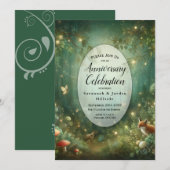Invitation Emerald Green Enchanted Forest (Devant / Derrière)