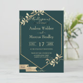 Invitation Emerald Green et Champagne (Debout devant)