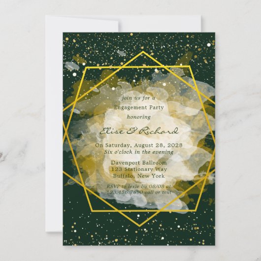 Invitation Emerald Green et Gold (Devant)