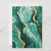 Invitation Emerald Green et Gold Agate 80e anniversaire (Dos)