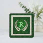 Invitation Emerald Green et Pearls Renouvellement du voeu mar (Debout devant)