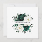 Invitation Emerald Green Eucalyptus Fête des mariées blanche (Dos)