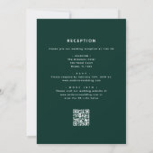 Invitation Emerald Green Eucalyptus QR Code Mariage (Dos)