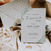 Invitation Emerald Green Fiançailles Modèle d'invitation