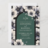 Invitation Emerald Green Floral Mariage (Devant)