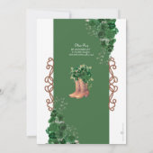 Invitation Emerald Green Floral Ouest Charra Quinceañera (Dos)