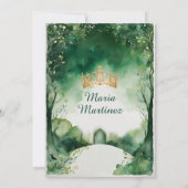 Invitation Emerald Green Floral Princess (Dos)