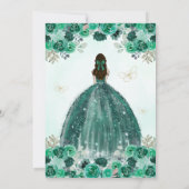 Invitation Emerald Green Floral Princess Quinceañera (Dos)
