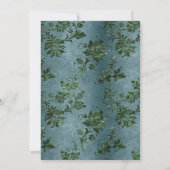 Invitation Emerald Green Floral Quinceañera (Dos)