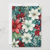 Invitation Emerald Green, Garnet Red et Snowy White Mariage (Dos)