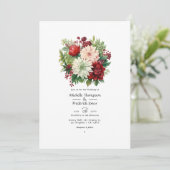 Invitation Emerald Green, Garnet Red et Snowy White Mariage (Debout devant)