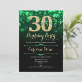Invitation Emerald Green Gold 30e anniversaire (Debout devant)