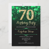 Invitation Emerald Green Gold 70e anniversaire (Devant)
