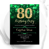 Invitation Emerald Green Gold 80e anniversaire