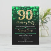 Invitation Emerald Green Gold 90e anniversaire (Debout devant)